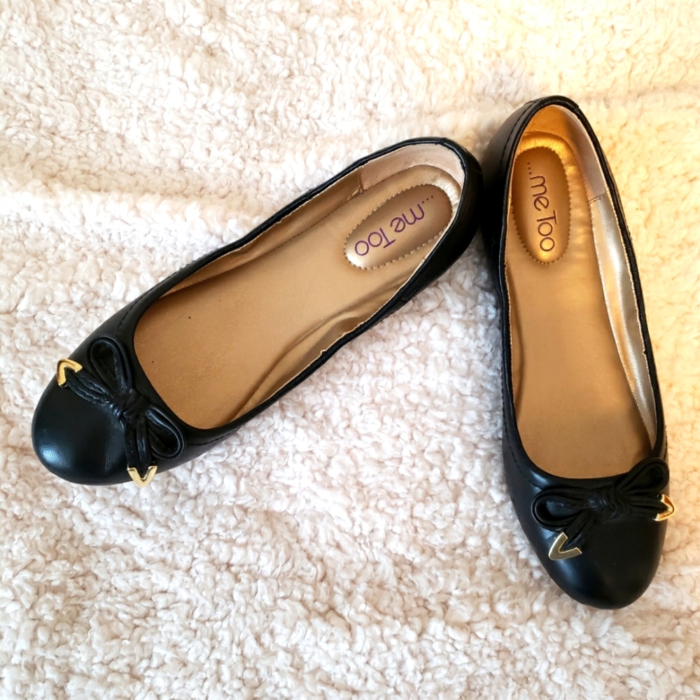 Leather flats size 91/2 in black